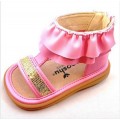 Mooshu Trainers Lucy Ruffle Pink Sandals  